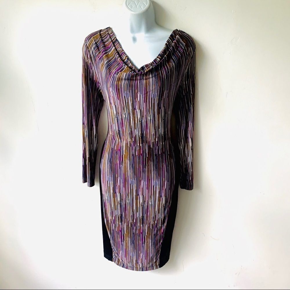 Bcbg Falljeweltone Colorblockmididress